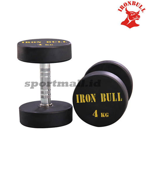 RUBBER DUMBBELL WITH STEEL CORE 4KG