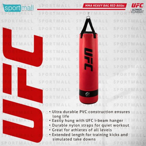 UFC MMA Heavy Bag 80lb Red Filled