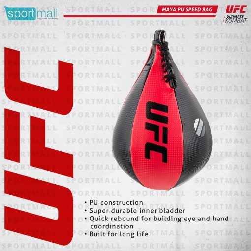 UFC Maya PU Speed Bag Black Red