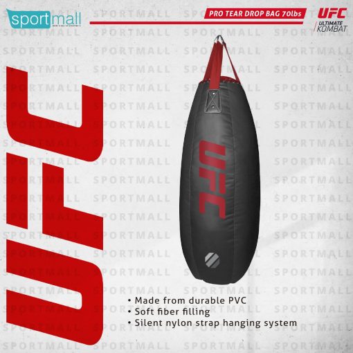 UFC Pro Tear Drop Bag Black 70lb