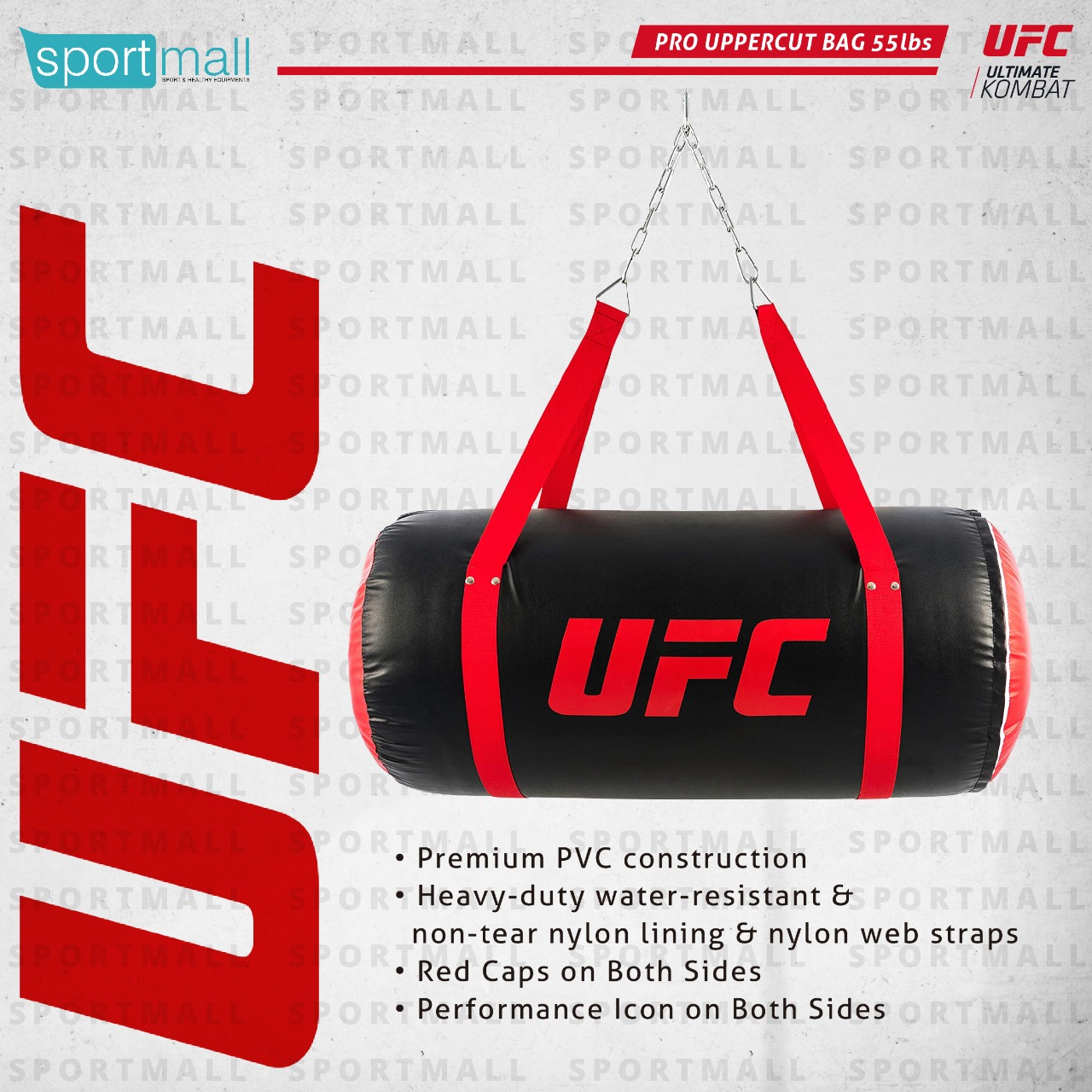UFC Pro Uppercut Bag Black 55lb